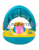 Надуваем бебешки пояс със сенник и волан